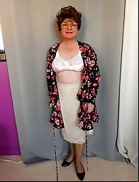 Transvestite crossdresser in vintage lingerie