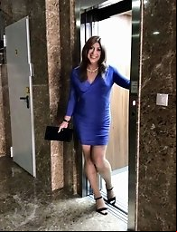 A transgender prostitute with an amazing set of curves enjoys the taste of semen.